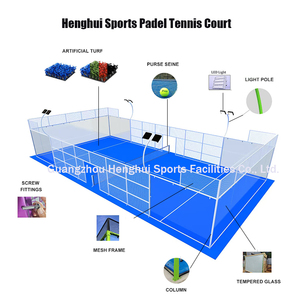 Cancha de <span class=keywords><strong>Pádel</strong></span> Estándar de Acero de Alta Calidad para Exteriores, Cancha Completa, Canchas de <span class=keywords><strong>Pádel</strong></span> con Marco Clásico, Cancha de <span class=keywords><strong>Pádel</strong></span> para Interiores - Product Image 6