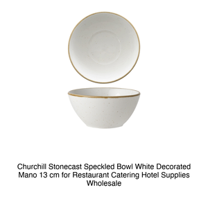 Bol Stonecast moucheté Ø 13 cm blanc décoré à la main Churchill Swhsbs141 - Product Image 2