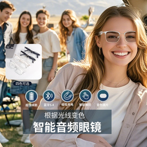 Smart Audio Glasses With Color Changing Lenses For Music And Calls GS13 - Product Image 1