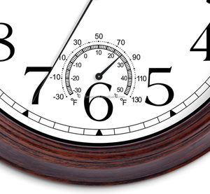 <span class=keywords><strong>Reloj</strong></span> <span class=keywords><strong>de</strong></span> Pared con Termómetro, Relojes <span class=keywords><strong>de</strong></span> Pared Vintage Silenciosos que Funcionan con Batería, <span class=keywords><strong>Reloj</strong></span> Retro sin Tictac Decorativo para Sala <span class=keywords><strong>de</strong></span> Estar - Product Image 3