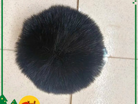 Grand pompon en fausse fourrure moelleuse de 10 cm avec boucles élastiques / Seulement les pompons, pompons en fourrure de lapin Rex imitation écologique