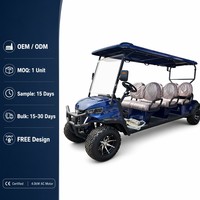 Carrito de Golf Eléctrico Todoterreno de 6 Plazas, Motor Asíncrono de CA de 4.0kW, Freno de Disco Delantero de Doble Circuito, Vehículo Eléctrico para Recorridos