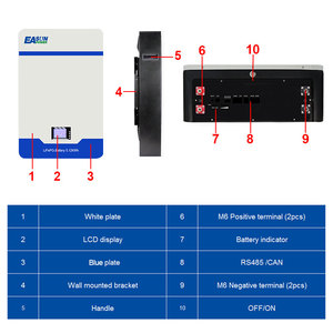 <span class=keywords><strong>Easun</strong></span> Power-Batería Lifepo4 montada en la pared, 48V, 5kw, <span class=keywords><strong>10kw</strong></span>, 100ah, 200ah, batería de litio BMS Powerwall para almacenamiento de energía en el hogar - Product Image 3