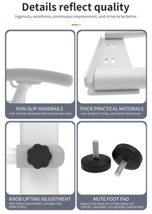 Adjustable Height and Width Bathroom <strong>Toilet</strong> Rails Stainless Steel Hand Railing Stability - Product Image 5