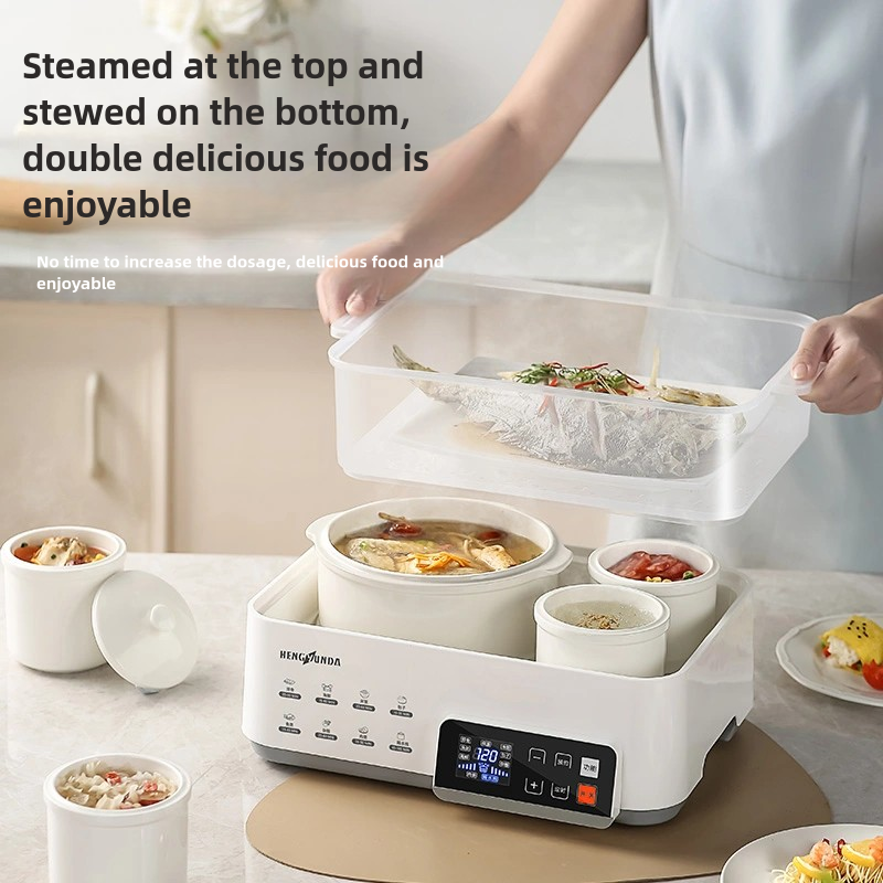 Intelligent Double Layer Electric Steamer Large