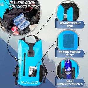 Zaino Impermeabile Personalizzato in PVC 500D da 35L IPX6, Resistente all'Acqua per Snorkeling e Nuoto, Borsa da Viaggio Leggera per Attività all'Aperto - Product Image 5