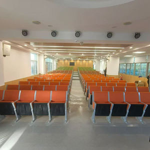 <span class=keywords><strong>Ensemble</strong></span> de <span class=keywords><strong>bureau</strong></span> et de chaise d'école pliable et durable au design moderne, adapté aux salles de classe à étages, aux salles de conférence et aux lieux de formation - Product Image 1