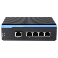 Mini interruptor de red ethernet industrial, RJ45 de 5 puertos, 48V, carril din, para exteriores, 10, 100, 1000M, gigabit, PoE, para cámara de seguridad, cámara ip
