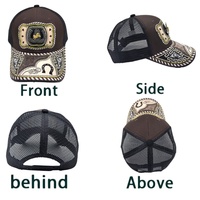 Gorra de Béisbol Unisex con Logo 3D de Metal Estilo Occidental, Estampado en Serigrafía, Cierre a Presión, Moderna, de Mezclilla, Lona, Jersey y Malla para Exteriores
