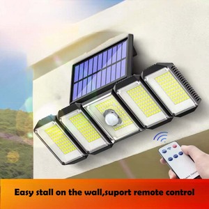 Lampada Solare da Parete per Esterni IP54 con 300 LED, Nuova Illuminazione a Induzione LED Rotante a Cinque Teste per Strade e Sentieri - Product Image 2