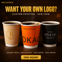 Gobelet en carton à double paroi 8oz 12oz 16oz 20oz 22oz avec logo personnalisé, jetable, pour café, avec couvercle, vente directe usine, pour boissons chaudes