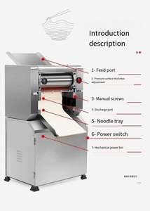 Machine à presser les nouilles électrique en acier inoxydable, machine à pétrir la pâte multifonctionnelle, machine à faire des nouilles - Product Image 6