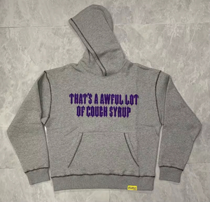 Topkwaliteit 100% katoenen pullover hoodies sweatshirts streetwear heren kleding DAT is een GEWELDIGE hoeveelheid hoestsiroop hoodie voor heren - Product Image 1