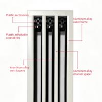 Diffuseur linéaire à fentes en aluminium sur mesure pour ventilation de plafond et climatisation
