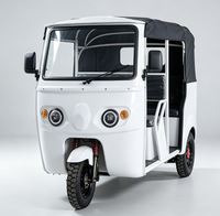 Mototaxi Eléctrico Semiabierto de Tres Ruedas con Gran Capacidad de Carga, Batería de Plomo-Ácido o Litio Opcional, para Transporte Urbano de Pasajeros