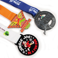 Vente en gros de médailles et rubans personnalisés en métal pour événements sportifs, course à pied 5k 10k, marathon, et récompenses de finisseur
