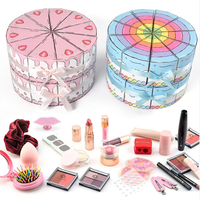 10 Stück/Set Dreieckige Kuchenförmige Süßigkeiten-Box Rosa Blau Schokoladen-Geschenkverpackung für Geburtstagsfeier-Dekoration