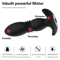 Großhandel Silikon Analplug Erwachsenen-Sexspielzeug Elektrischer Schock Vibrations-Analstimulator Massage-Spielzeug