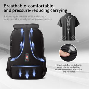 <span class=keywords><strong>Mochila</strong></span> para Portátil <span class=keywords><strong>Tigernu</strong></span> <span class=keywords><strong>Antirrobo</strong></span> e Impermeable contra Tormentas, con Múltiples Bolsillos, Puerto USB y Espalda de Panal - Product Image 6