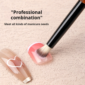 Pinceau à ongles professionnel avec manche en bois personnalisé pour la peinture au gel, idéal pour les salons de beauté et le nail art - Product Image 3