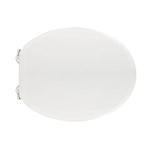 Asiento de inodoro para Eos Jolly Vase Forma 1, blanco, con bisagras pasantes - Product Image 1