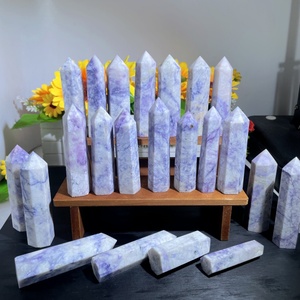 Obelisco de Cristal de Cuarzo <span class=keywords><strong>Crisocola</strong></span> Pulido de Punta Única, Color Pino Púrpura, para Venta al por Mayor, Torre de Cristal para Sanación Reiki, Decoración de Escritorio y Altar, Regalo - Product Image 2