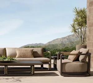 Sassanid exterior nueva llegada bambú inspirado Patio jardín Muebles <span class=keywords><strong>Maro</strong></span> aluminio giratorio sillón - Product Image 5