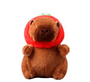 Unisex fresa tortuga Capibara oso relleno Animal juguete llavero 13cm tela de algodón agua conejillo de indias colgante - Product Image 1
