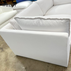 Sofá Seccional Personalizable de Fábrica WBERT, Chaise Longue para el Brazo Derecho, Forma Cuadrada Especial, Decoración Elegante con Esponja para Hoteles y Villas - Product Image 4