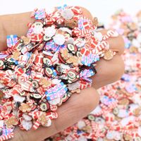 Serie Natalizia: Decorazioni in Argilla Polimerica a Forma di Babbo Natale, Pupazzo di Neve e Fiocchi di Neve per Bambini, Arte delle Unghie e Scrapbooking