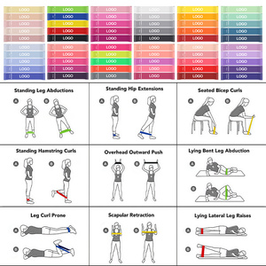 Conjunto de Faixas de Resistência em Látex para Yoga, Fitness, Tonificação de Glúteos e Pernas, Reabilitação, Alongamento, Treinamento de <span class=keywords><strong>For</strong></span>ça, Exercício Corporal Completo, Personalizável - Product Image 4