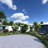 Maison modulaire en forme de capsule spatiale résistante aux intempéries, transport pratique pour la construction de bases touristiques en plein air