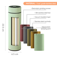 Botella de Agua Inteligente para Deportes con Pantalla LED de Temperatura, Termo de Café de Acero Inoxidable de Doble Capa con Aislamiento al Vacío para Dormitorio