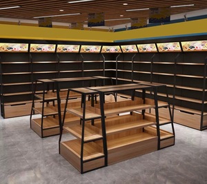 Prateleira De Madeira Prateleiras De Exposição De Pão De Supermercado - Product Image 4