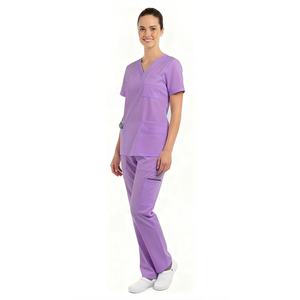 Ensemble de blouses abordables, haut médical à col en V et pantalon élastique, uniforme de travail quotidien durable <span class=keywords><strong>pour</strong></span> <span class=keywords><strong>les</strong></span> infirmières et <span class=keywords><strong>les</strong></span> aidants - Product Image 1