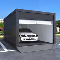Abri de voiture extérieur en acier résistant aux intempéries, installation rapide, maison préfabriquée démontable type conteneur