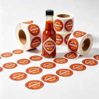 Étiquettes alimentaires personnalisées, autocollantes, en rouleau, papier mat, estampage à chaud en feuille d'or pour bouteille d'huile d'olive, emballage alimentaire