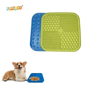 Famipet Wholesale Food Grade Silicone Slow Feeder Pet Dog Lick Mat for Dog Anxiety Relief
