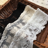Erkoumi 3.3 pouces bordure broderie ruban délicat couronne ruban dentelle coupe pour artisanat mariée robe de mariée Applique décoration