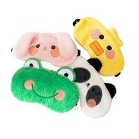 Nouveau masque pour les yeux en peluche mignon de style dessin animé pour un refroidissement par le froid, adapté aux enfants et aux adultes, bloque la lumière et soulage la fatigue