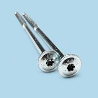 Sekrup Kayu Kepala Countersunk Torx Setengah Ulir Baja Karbon M6 M8 Berlapis Seng Biru Putih, Baut Konstruksi Tugas Berat