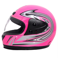 Casco de Motocicleta Modular de Cara Completa, Éxito de Ventas, con Máscara, Ojos LED y Logo Personalizado para Mujer, en Púrpura y Rosa, Fabricado en Guangzhou