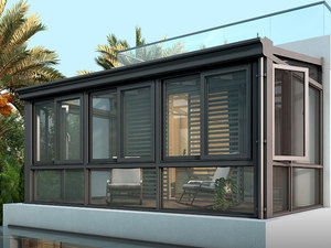 Villa moderne personnalisée avec <span class=keywords><strong>solarium</strong></span> rétractable, véranda en aluminium 4 saisons, alimentée à l'énergie solaire, écologique, pergola extérieure - Product Image 4