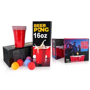 Al Aire Libre portátil adultos juegos de beber cerveza Pong taza Kit para fiestas Pub en interiores