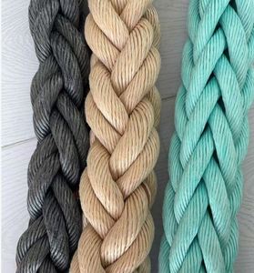 Blue Yellow White Color 8mm 12mm 24mm 28mm 32mm Braid 3/8/12 Strand HDPE Rope for Towing Line Marine Boat Ship <b>Yacht</b> - Product Image 1