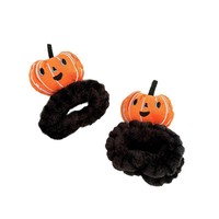 Super mignon ensemble trois pièces en peluche Citrouille d'Halloween, style japonais et coréen, bandeau pour cheveux, accessoire pour le lavage du visage et l'entretien, coiffe amusante pour photos