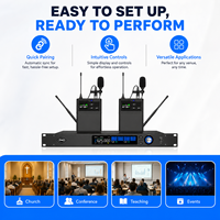 Sistema de Micrófono Inalámbrico UHF de Doble Canal Profesional SPQ2-L, Ideal para Entrevistas, Grabaciones y Presentaciones