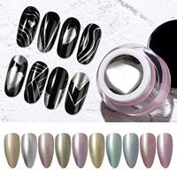 Offre Spéciale 10 Couleurs Métal Peinture Nail Gel Métallique Miroir Argent Vernis À Ongles Soak Off Uv Gel