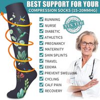 Chaussettes de compression OEM ODM 20-30 mmHg 15-20 mmHg Athlétiques Course à pied Sports Varices Circulation - Chaussettes de compression graduée