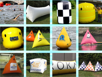 Bouées gonflables personnalisées avec logo pour marquage de parcours aquatique, course de natation, triathlon, publicité pour marqueurs de course